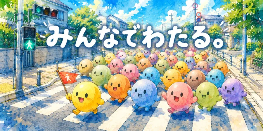 みんなでわたる。