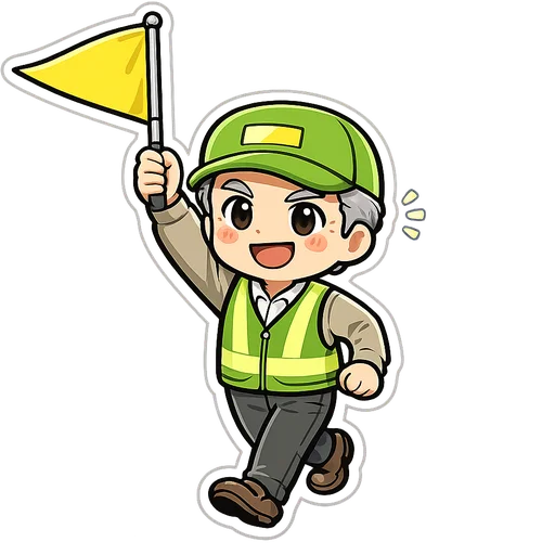 旗振りのおじさん